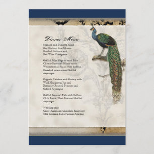 Menu Remous vintage de candélabres de notes de musique