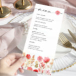 Menu Retro Pastel Pink Boho Fleur sauvage Détails sur l<br><div class="desc">Pour plus de personnalisation,  cliquez sur "Personnaliser ce modèle",  puis sur "Modifier à l'aide de l'outil de conception". Élégant éditable facile à utiliser modèles mariage,  plus d'articles disponibles dans le magasin (invitations,  rsvp,  cartes de remerciements,  papeterie & décoration). Si vous avez besoin d'aide ou d'articles correspondants,  veuillez me contacter.</div>