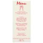 Rétro rouge dessiné à la main Quirky unique Mariag