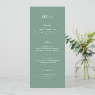 Menu Rochelle Green Moderne Contemporain Mariage Élégan