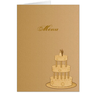 Menu Romantique de mariage d'époque