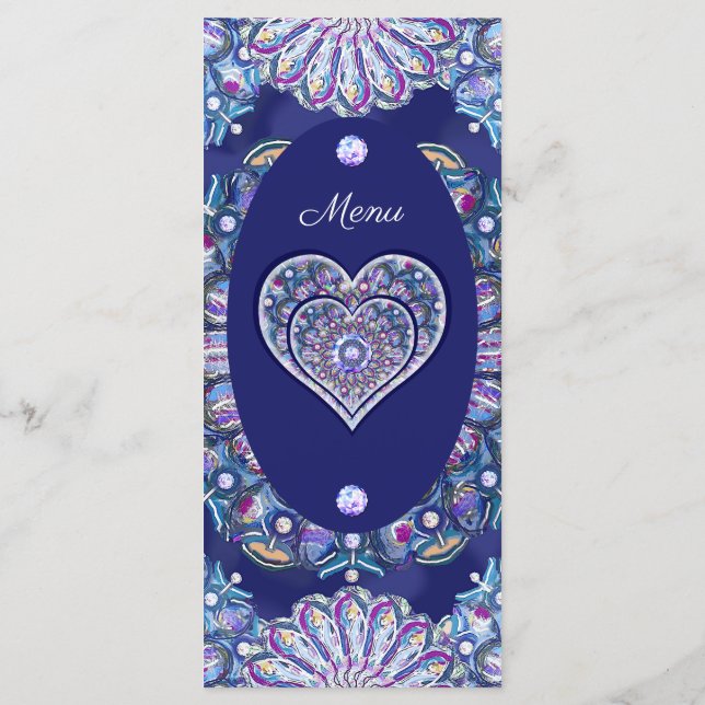 Menu Rosace bleue (Dos)