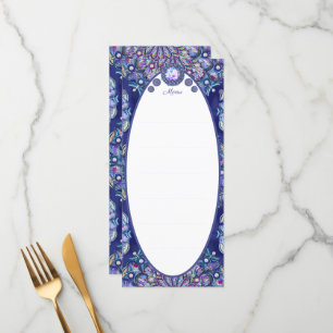 Menu Rosace bleue