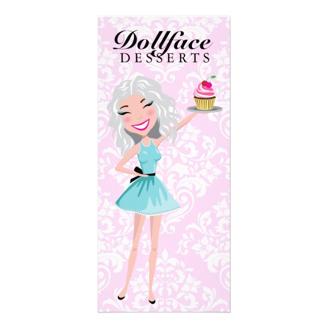Menu rose de damassé d'Ivorie de 311 desserts de (Devant)