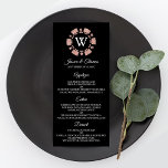 Menu Rose Gold Monogram Poker Chip Casino Mariage<br><div class="desc">Célébrez dans le style grâce à ces menus mariages à thème casino tendance. Le design est facile à personnaliser avec votre propre libellé et votre famille et vos amis seront ravis quand ils recevront ces fabuleuses cartes de menu mariage.</div>