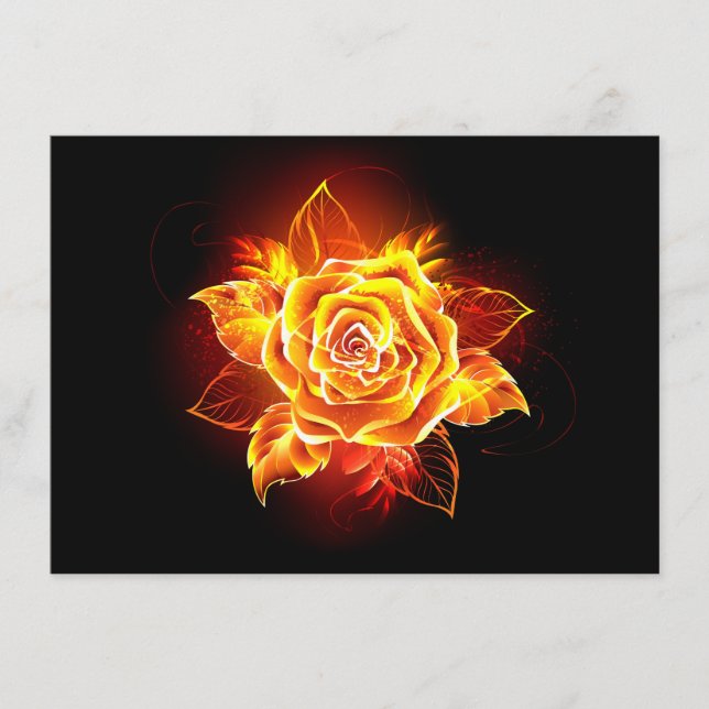 Menu Rose incendie en floraison (Devant)