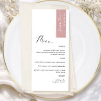 Rose Pâle Personnalisé avec le Nom de l'Invité Élé