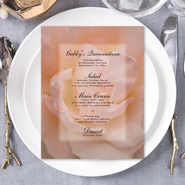 Menu Rose Quinceañera (Créateur téléchargé)