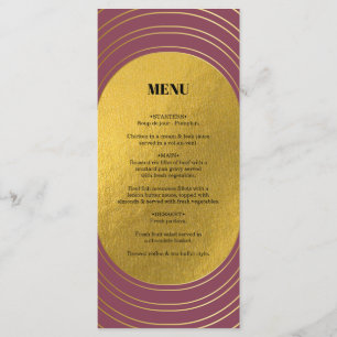 Menu Rose rose & or moderne minimaliste Arch Mariage