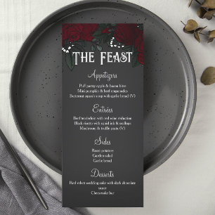 Menu Roses Rouges Gypsophile Romance Sombre Mariage