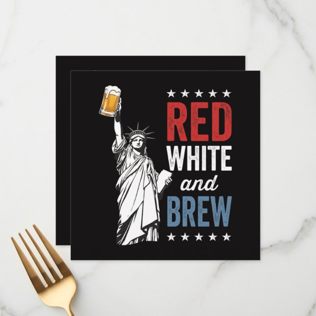 Menu Rouge Blanc et Bière 250e Anniversaire (Devant/Arrière en situation)