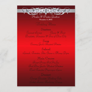 Menu rouge de mariage de Grande -Duchesse rouleau