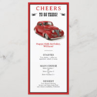 Rouge vintage 1939 Coupe 85e fête d'anniversaire