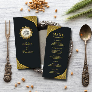 Menu Royal & Rustic Gold Elegant Mariage islamique de l