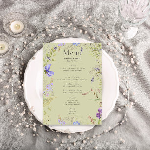 Menu Russe Lavande et Fleur sauvage Sage Mariage Sage