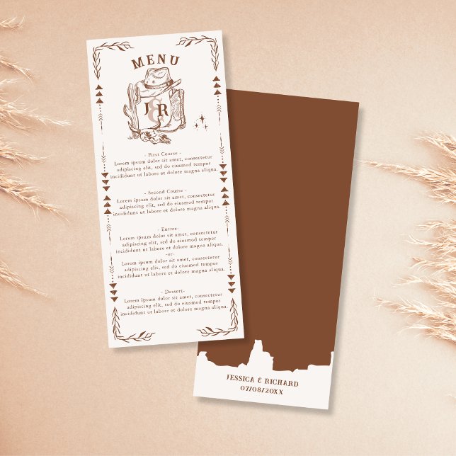 Menu Russe Western Ranch Farm Grange Cowboy Bottes (Créateur téléchargé)