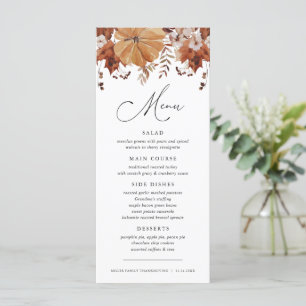 Menu Rustic Fall quitte le dîner de Thanksgiving Citrou