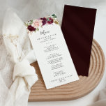 Menu Rustic Floral and Botanical Foliage Dinner<br><div class="desc">This rustic floral and botanical foliage dinner menu card est idéal pour un séjour moderne. The design features beautiful and colorful hand-drawn flowers and foliage,  élégant arranged into attractifs bouquets. Ce menu peut être utilisé pour une réinsertion,  un dîner rehearsal,  un spectacle ou un événement de bridal.</div>