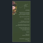 Menu Rustic Gold, Purple, & Pink Floral 4 Green Tall<br><div class="desc">Wow your guests with beautiful matching wedding or party Rustic Gold,  Purple,  & Pink Floral 4-White Tall Menus.  It adds that extra touch of elegance and luxury to your event.  This menu was made with hand painted pink,  purple,  gold & green watercolor florals (or flowers).</div>