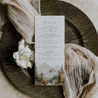Menu Rustic Mountain Mariage