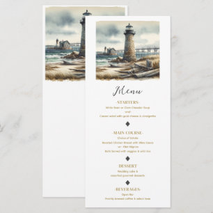 Menu Rustique de la Côte du Phare de la Plage Mari