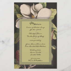 Menu Rustique Enchanted Fairy Tale Forest Magnolia