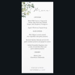 Menu Rustique Eucalyptus Tall<br><div class="desc">Faites correspondre vos invitations ou votre thème de mariage ou de fête avec vos grands menus Rustiques Eucalyptus. Fabriqué à la main peint,  aquarelle eucalyptus.</div>
