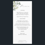 Menu Rustique Eucalyptus Tall<br><div class="desc">Faites correspondre vos invitations ou votre thème de mariage ou de fête avec vos grands menus Rustiques Eucalyptus. Fabriqué à la main peint,  aquarelle eucalyptus.</div>