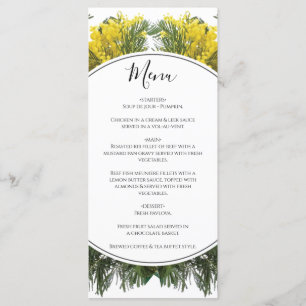 Menu Rustique Mariage Acacia Wattle