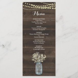 Menu rustique pour Mariage ou autre occasion spéci