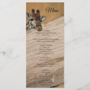 Menu Safari faune