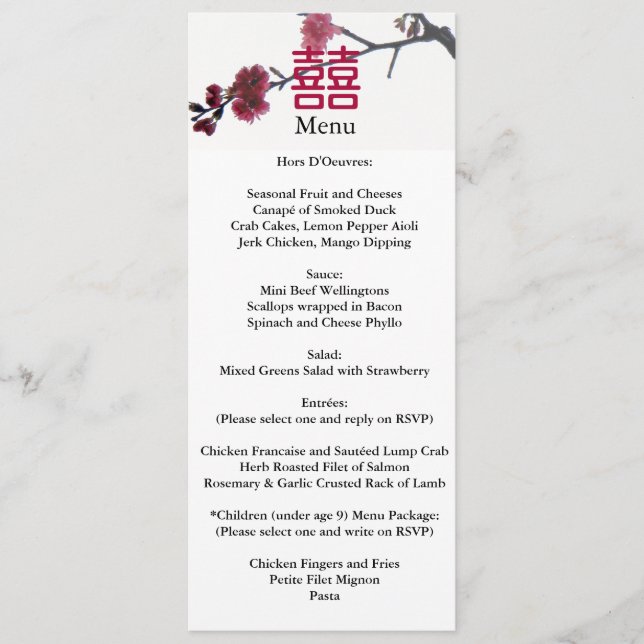 Menu Sakura Double Bonheur du Printemps (Devant)