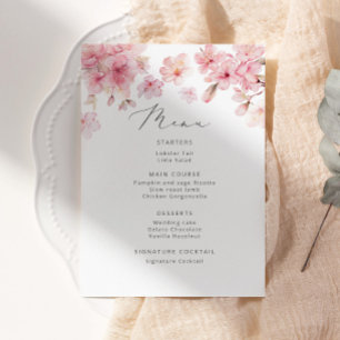 Menu Sakura mariage minimaliste douche