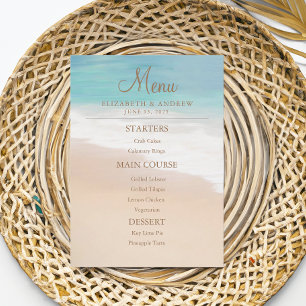 Menu Sandy Beach Mariage en bord de mer/en bord de mer