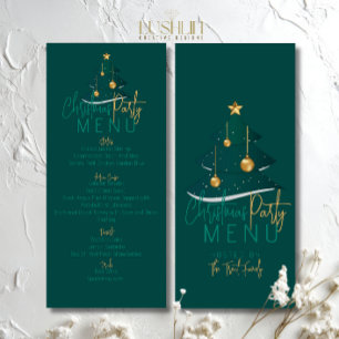 Menu Sapin de Noël Émeraude Élégant