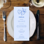 Menu Serrure de coeur Whimsical Doodle Croquis moderne<br><div class="desc">Utilisez ces cartes de menu sucrées et fantaisistes pour votre mariage, fête de fiançailles, douche nuptiale ou autre événement. Main dessinée par moi pour toi. Entièrement modifiable, ajoutez votre propre texte ou couleur arrière - plan. Cliquez sur "personnaliser" pour modifier le texte, ajouter vos propres initiales personnalisées dans le coeur,...</div>