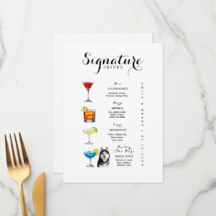 Menu Ses Siennes Nôtres et les Boissons de Signature de