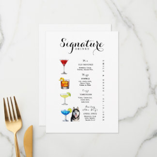 Menu Ses Siennes Nôtres et les Boissons de Signature de