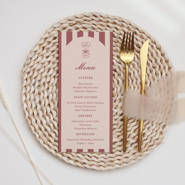 Menu She's A Tini Bit Older Coffee Martini Birthday (Créateur téléchargé)