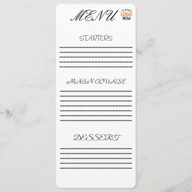 MENU SIMPLE CONTEMPORAIN NETTOYÉ BLANC MODE CLIENT (Devant)