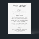 Menu Simple Mariage Moderne Noir et Blanc<br><div class="desc">Menu de mariage moderne avec un design simple et élégant.</div>
