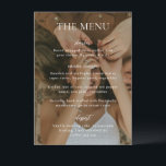Menu Simple Mariage photo moderne noir et blanc<br><div class="desc">Menu de mariage moderne au design simple mais élégant.</div>