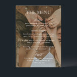 Menu Simple Mariage photo moderne noir et blanc<br><div class="desc">Menu de mariage moderne au design simple mais élégant.</div>