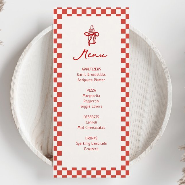 Menu Slice Baby Ciao Pizza Baby shower (Créateur téléchargé)