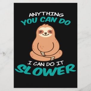 Menu Sloth Lover Cute Sloth Canvas