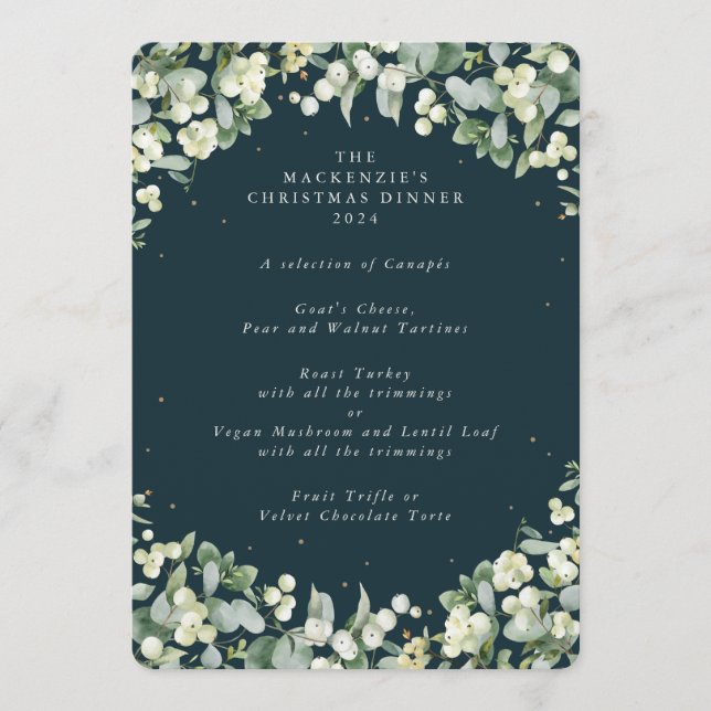 Menu Snowberry+Eucalyptus Dîner de Noël 4 Parcours (Devant)