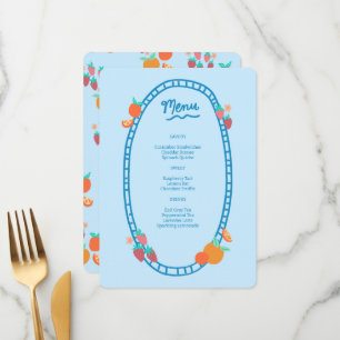 Menu Soirée de mariage pour Baby shower nuptial à base 