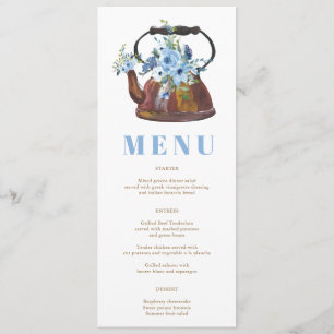Menu Soirée thé à la Fête des mariées bleue à la couleu