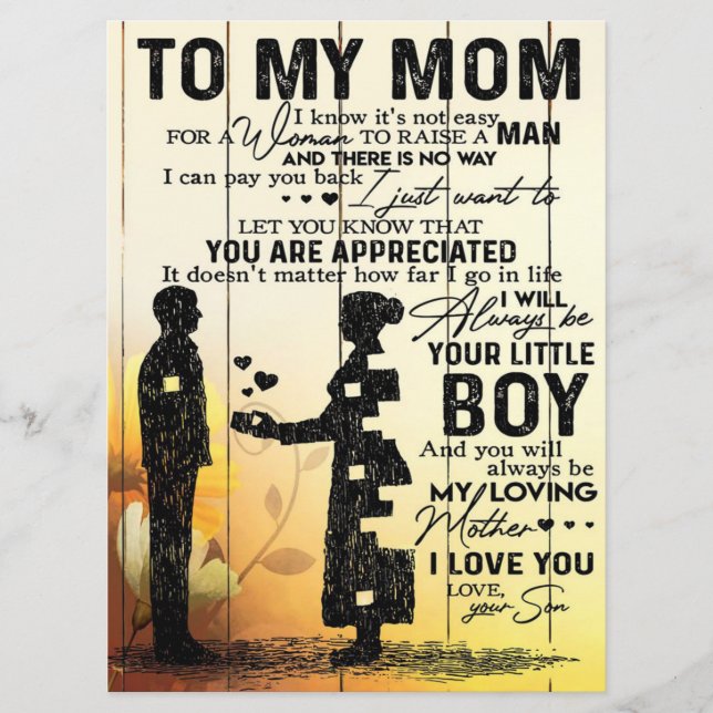 Menu Son To My Mom Present | Cute Gift for Mommy (Devant)