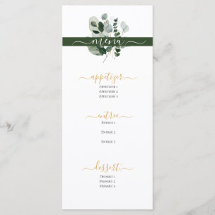 MENU SPRING BEAUTY BOTANICAL VERT MARIAGE